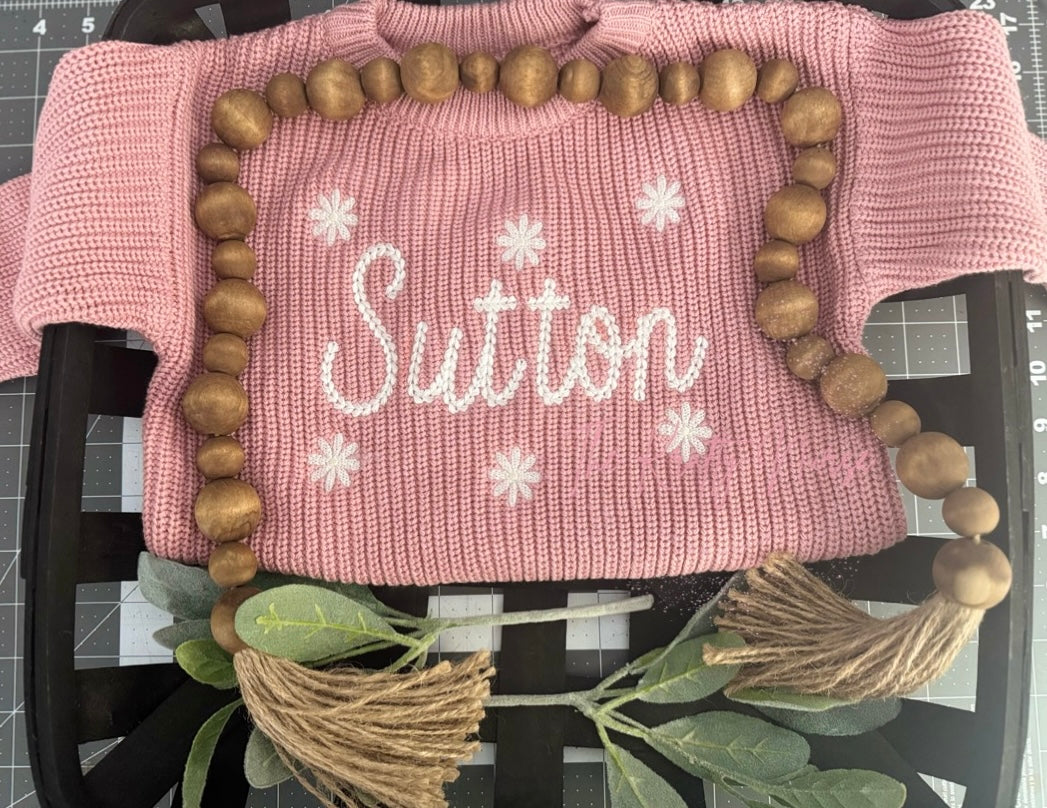 Personalized Baby Chunky Knit Sweaters
