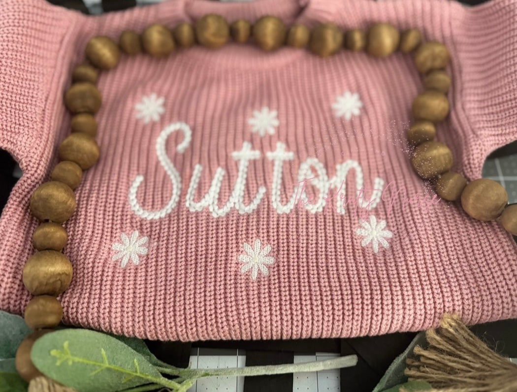 Personalized Baby Chunky Knit Sweaters