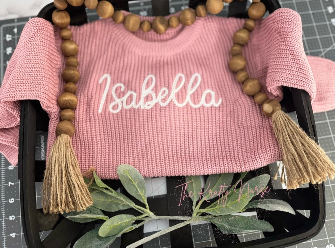 Personalized Baby Chunky Knit Sweaters