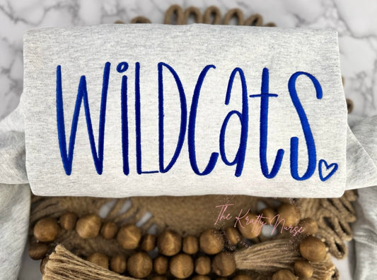 EMBROIDERED WILDCATS SWEATSHIRT
