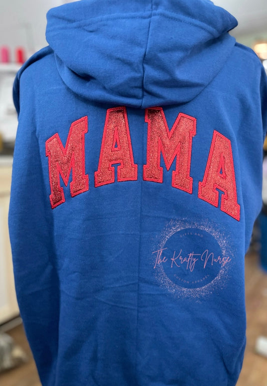 EMBROIDERED MAMA ZIP UP JACKET