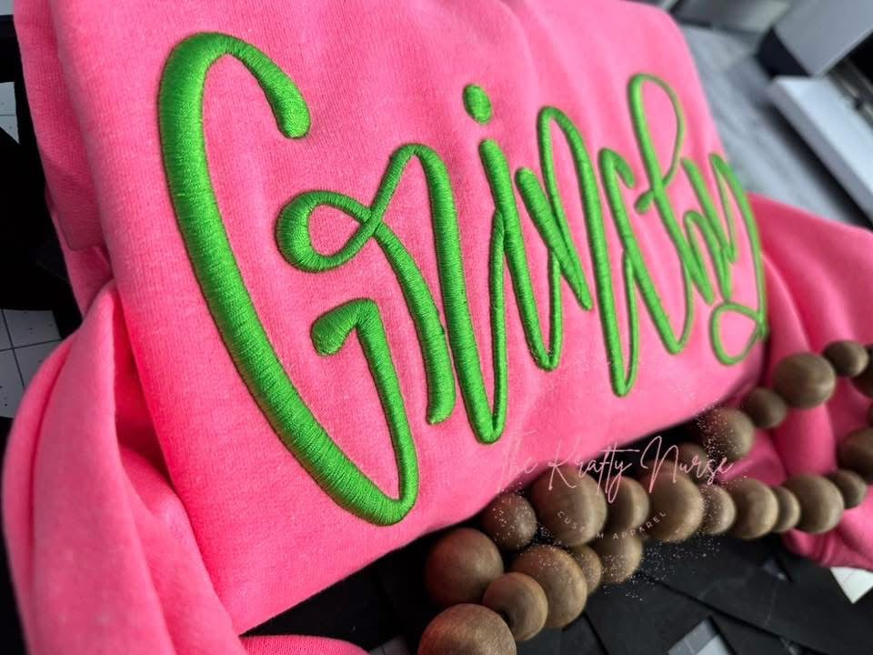 3D EMBROIDERED GRINCHY
