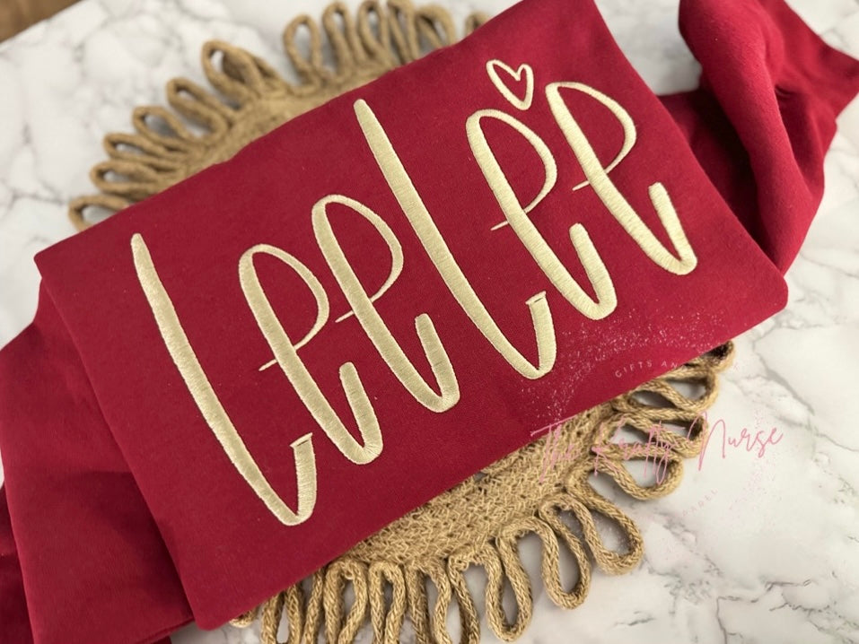 EMBROIDERED CUSTOM NAME SWEATSHIRT