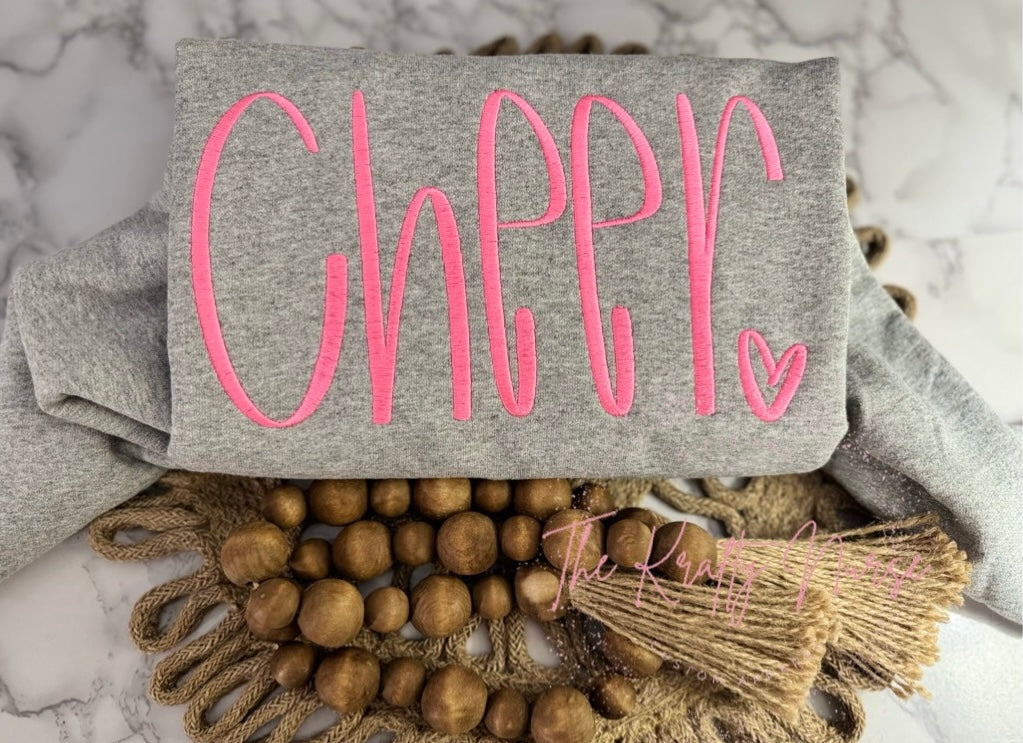 YOUTH EMBROIDERED CHEER SWEATSHIRT