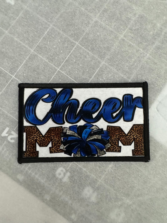 CHEER MOM BLUE POM