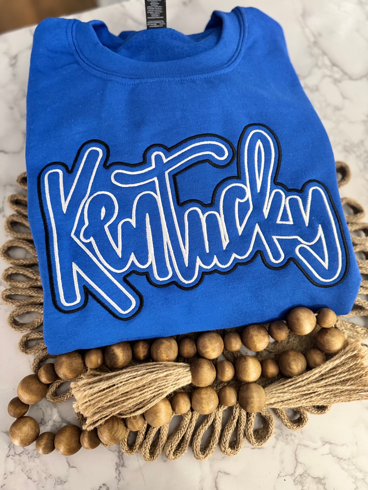 EMBROIDERED DOUBLE STACK KENTUCKY SWEATSHIRT