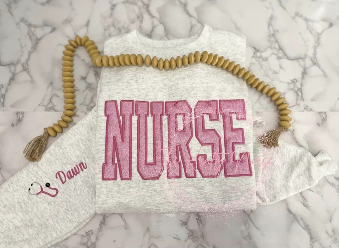 NURSE Pink Glitter Sweatshirt