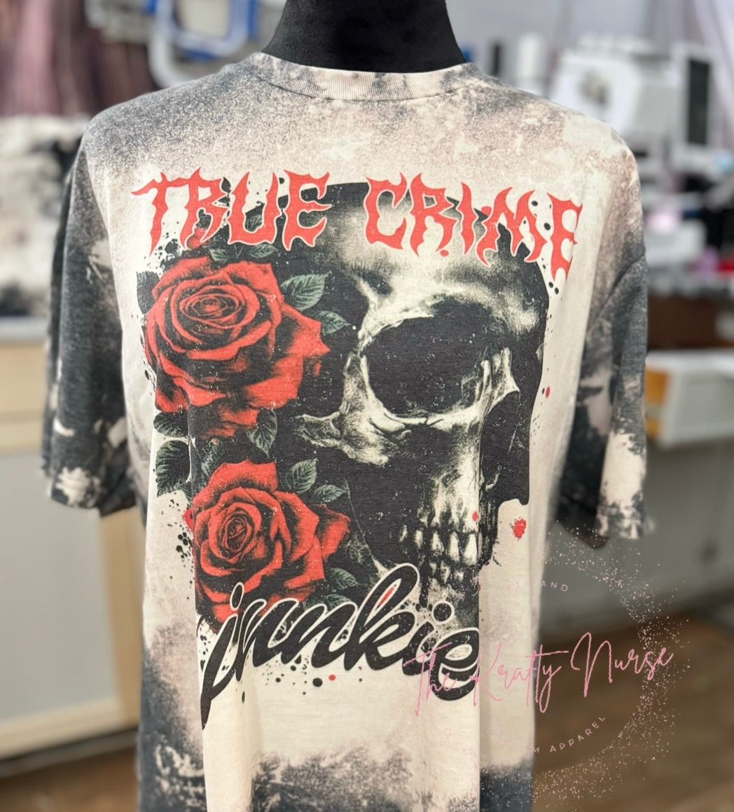 TRUE CRIME JUNKIE SKULL