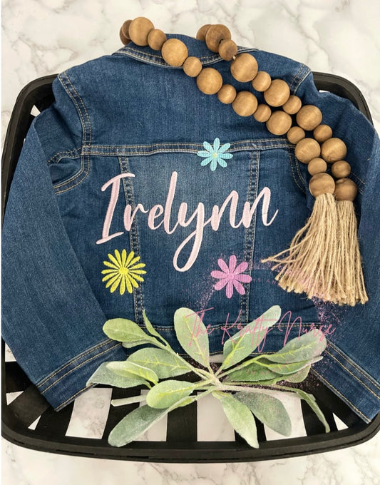 Embroidered Girls Denim Jacket