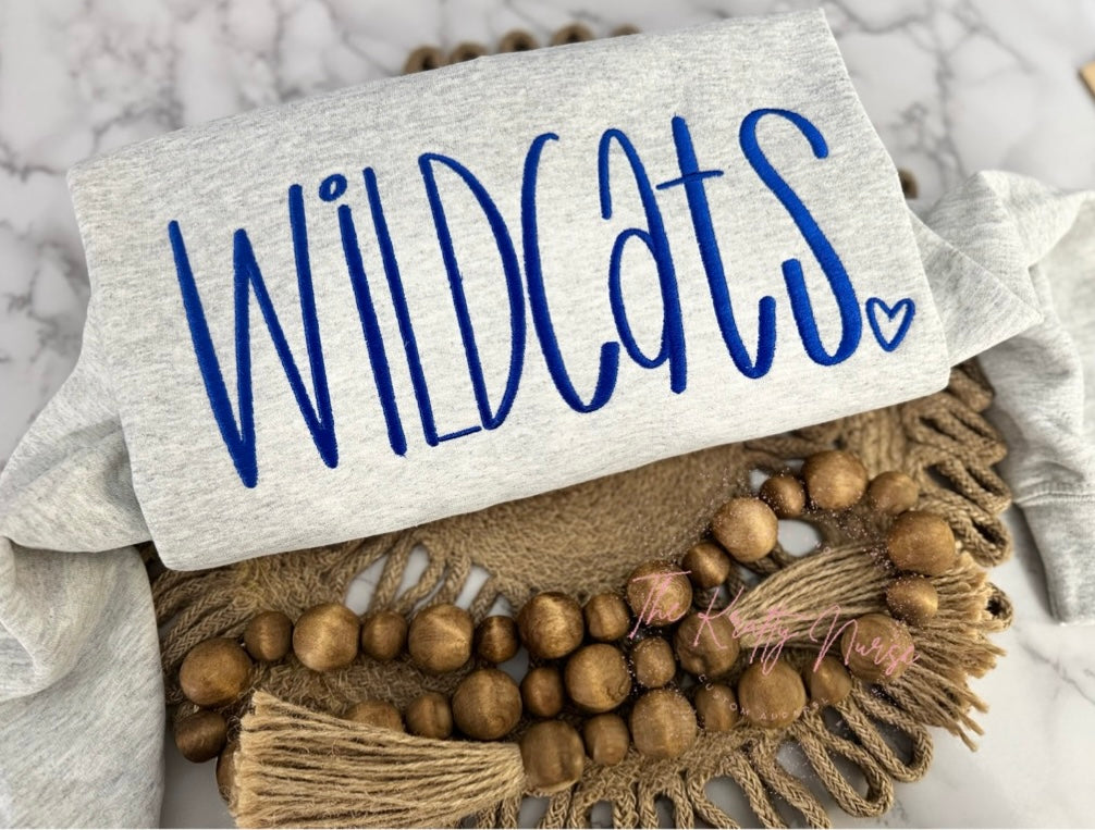 EMBROIDERED WILDCATS SWEATSHIRT