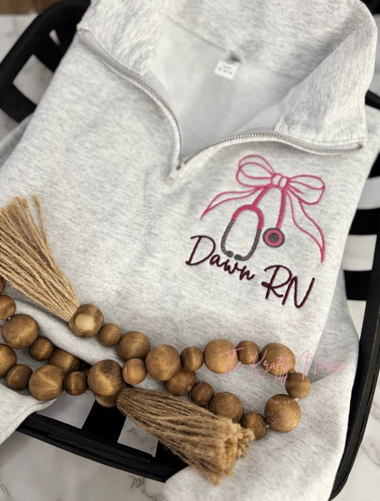 PERSONALIZED HEALTHCARE 1/4 ZIP SWEATSHIRT