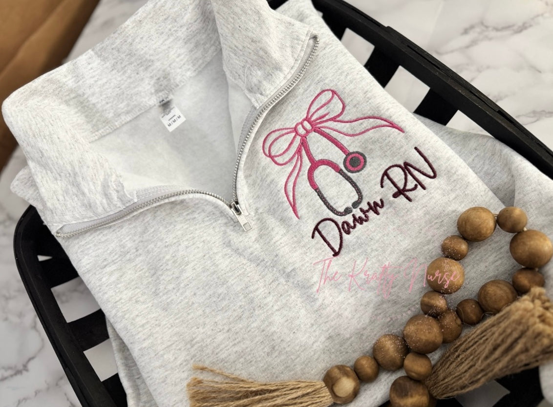 PERSONALIZED HEALTHCARE 1/4 ZIP SWEATSHIRT