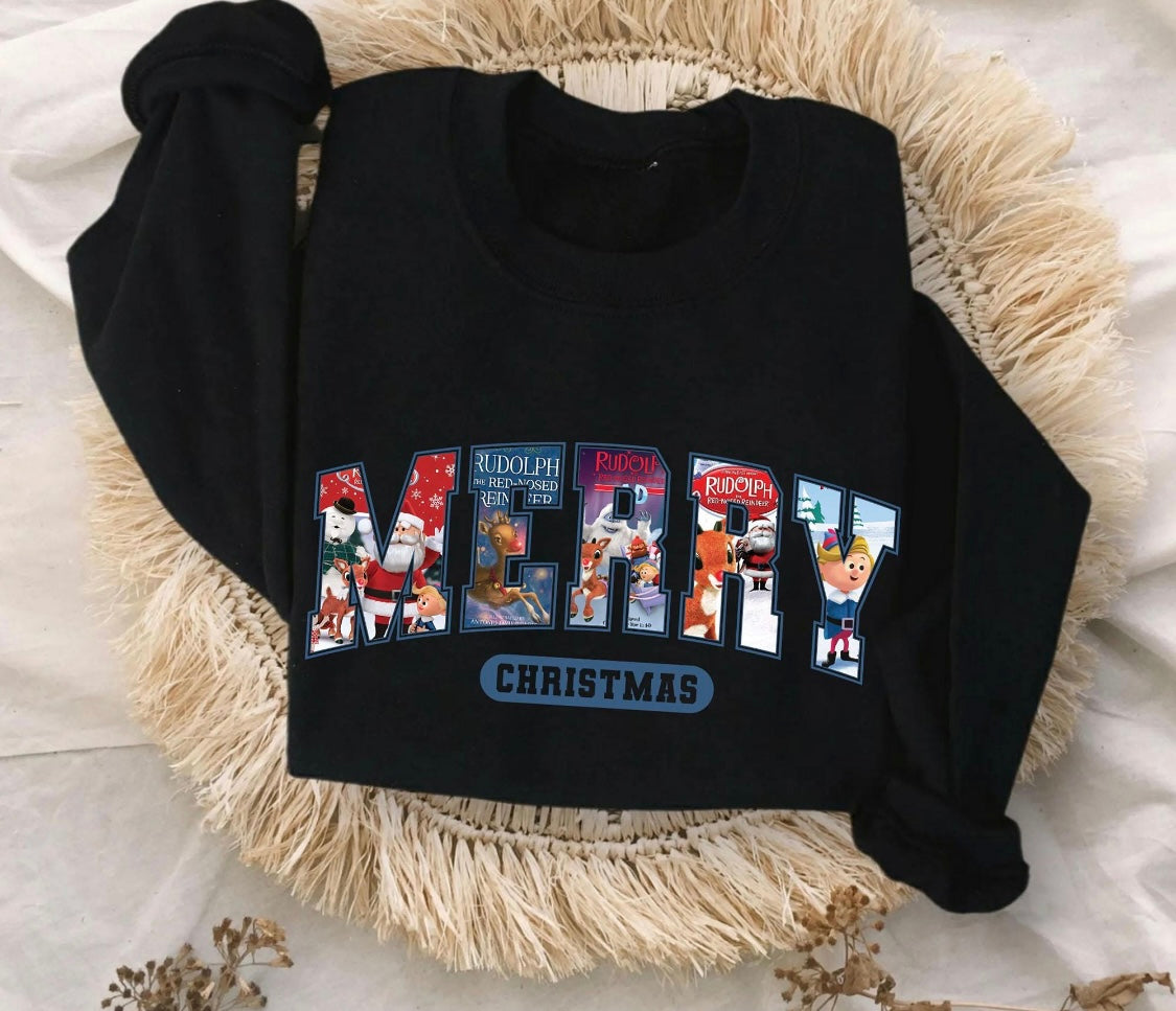 MERRY ICONIC CHRISTMAS MOVIES CREWNECK SWEATSHIRT