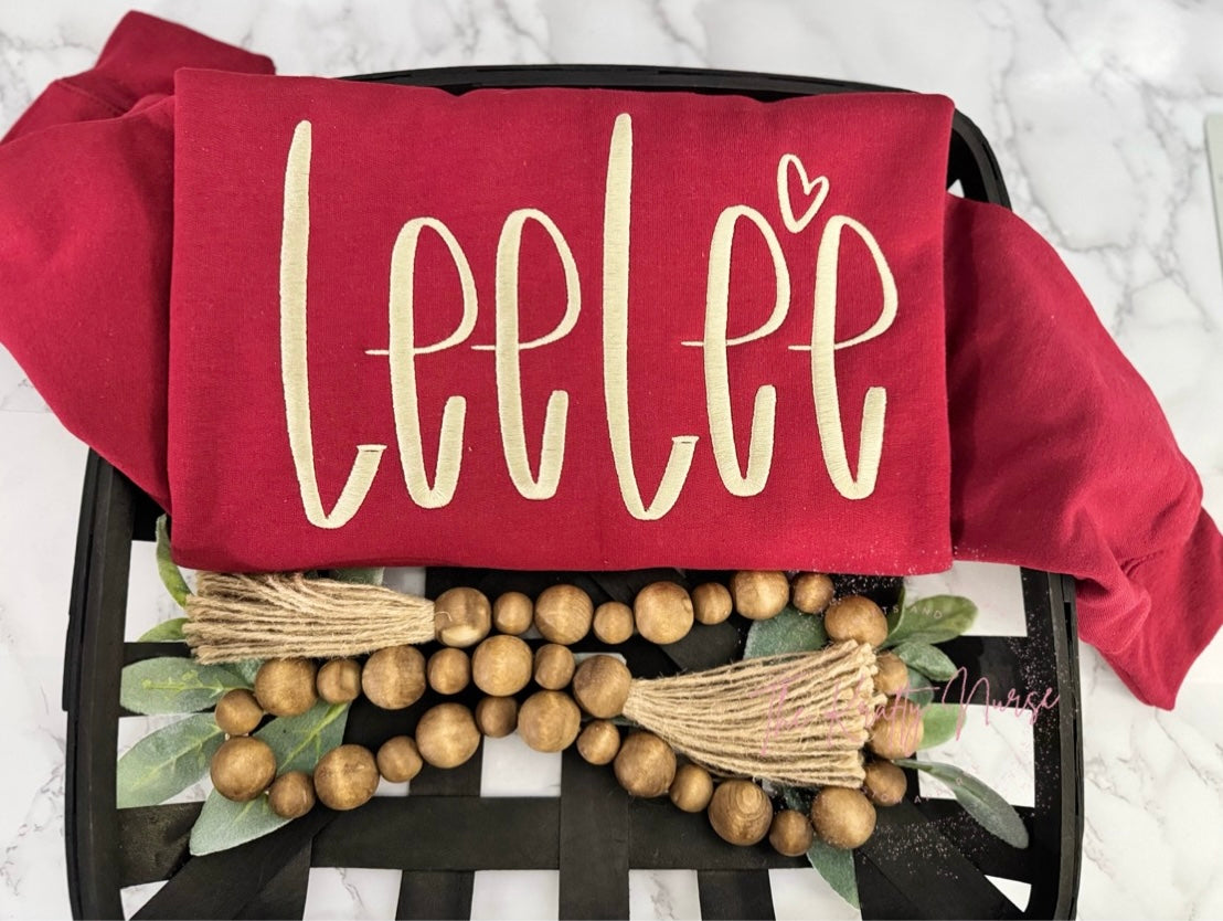 EMBROIDERED CUSTOM NAME SWEATSHIRT