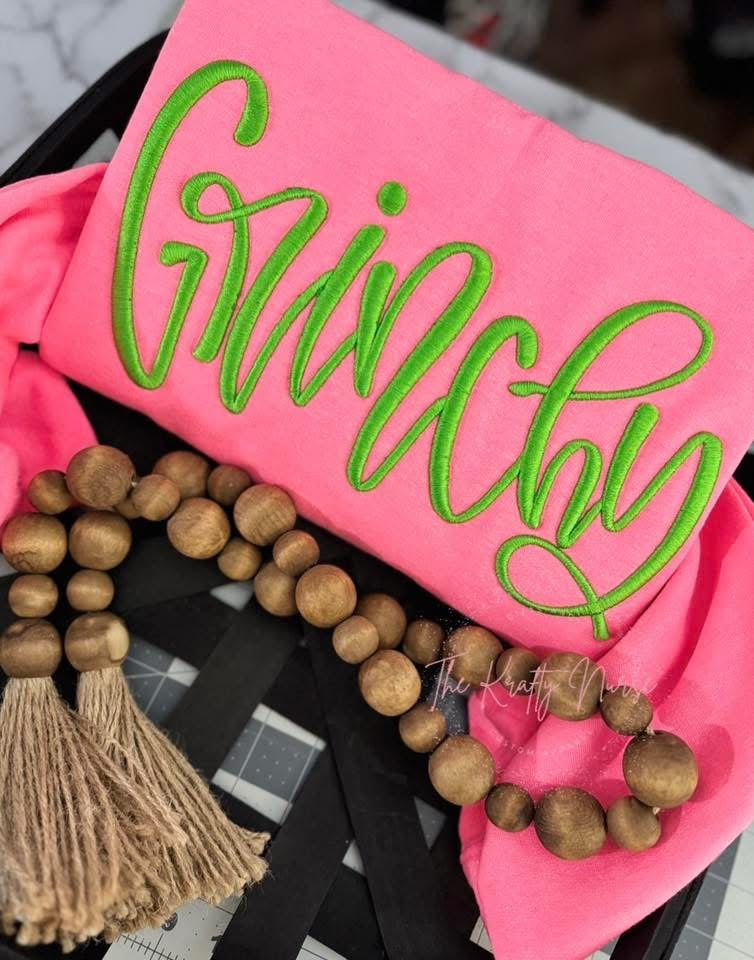 3D EMBROIDERED GRINCHY