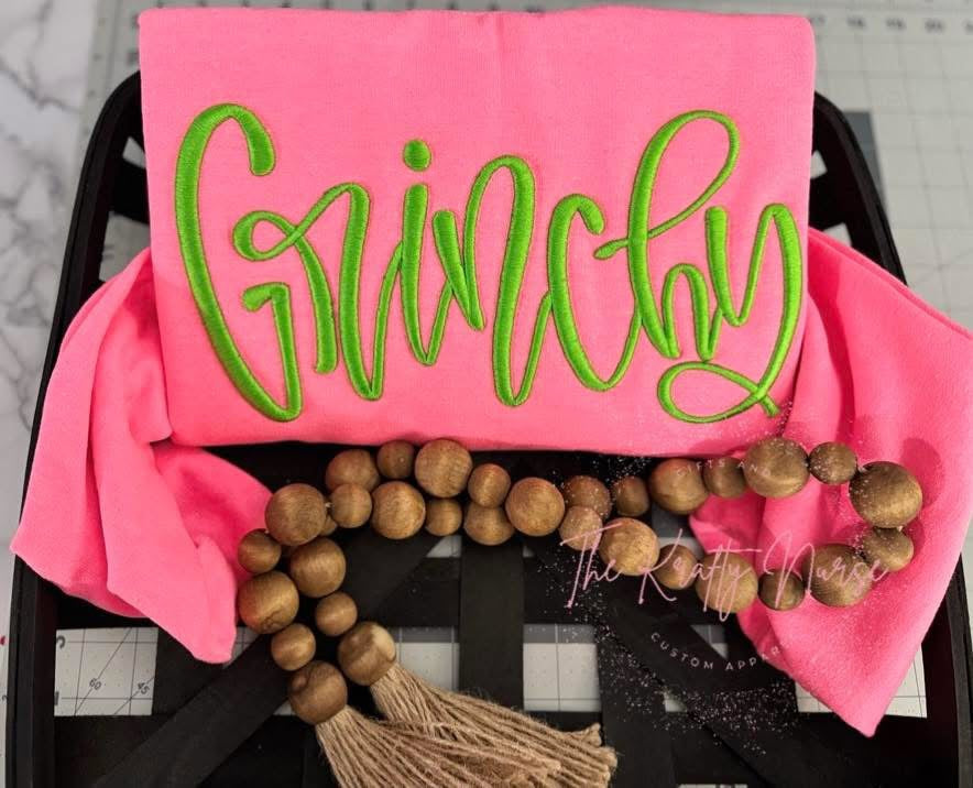 3D EMBROIDERED GRINCHY