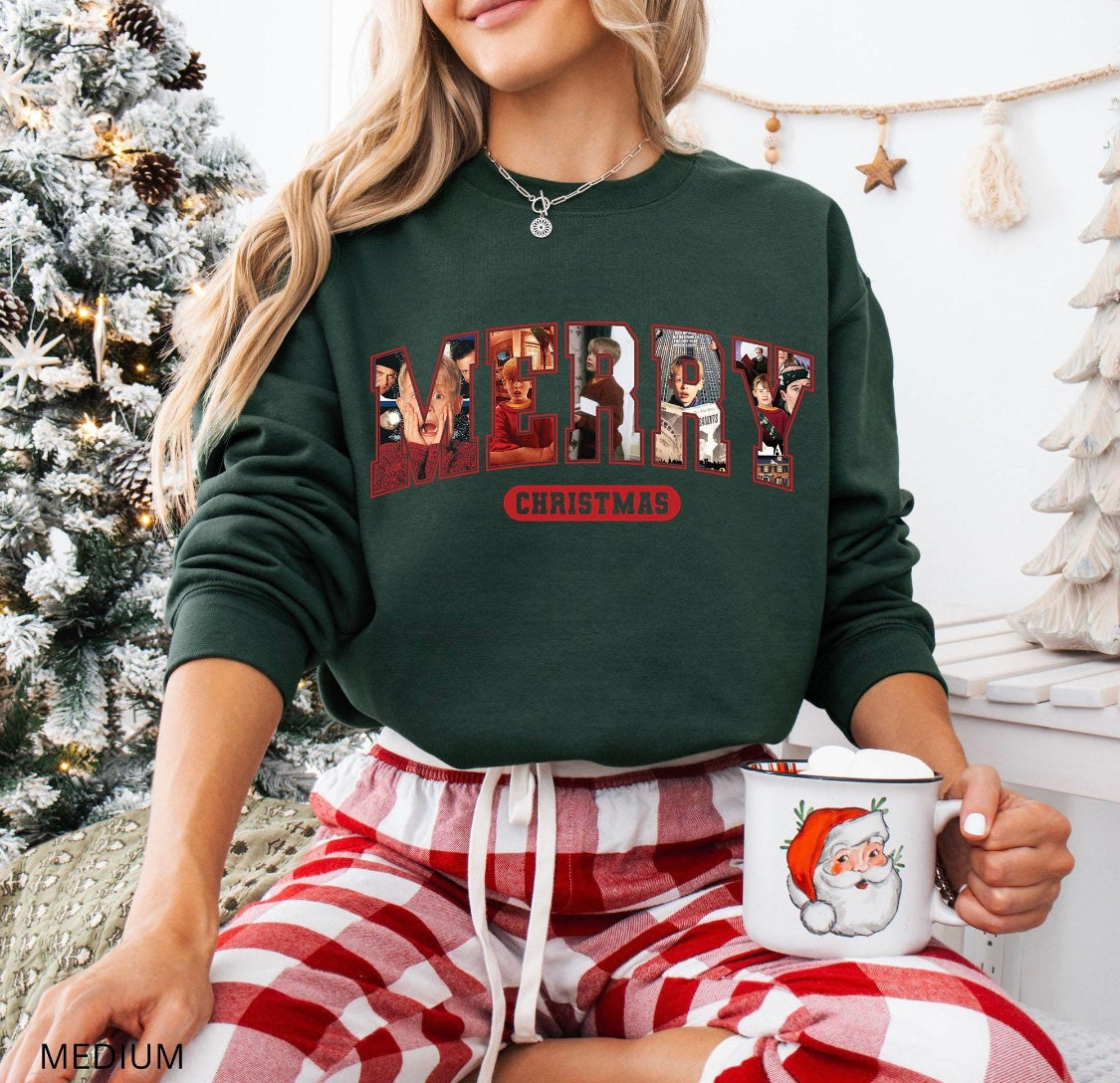 MERRY ICONIC CHRISTMAS MOVIES CREWNECK SWEATSHIRT
