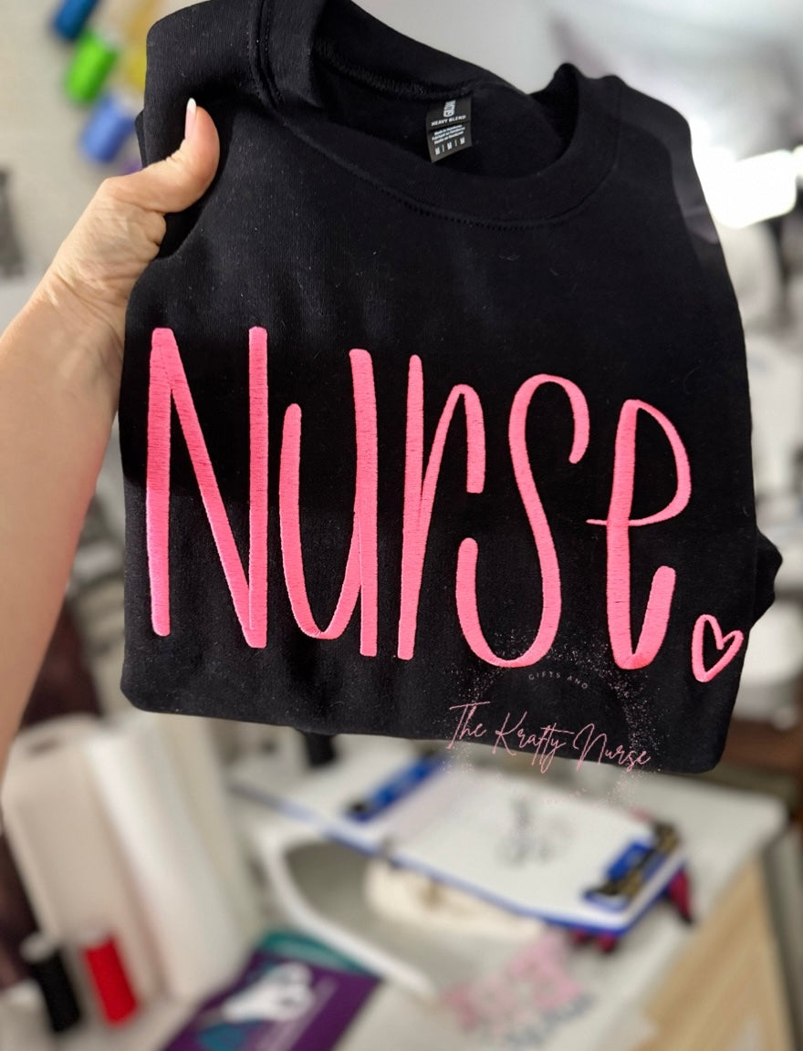 EMBROIDERED HL NURSE SWEATSHIRT