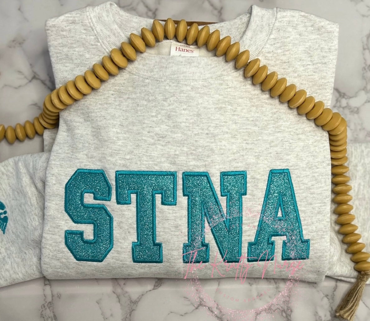 STNA Mermaid Blue Glitter Sweatshirt