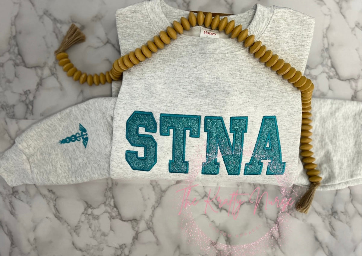 STNA Mermaid Blue Glitter Sweatshirt